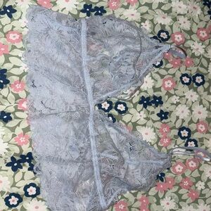 Free People Everyday Lace Longline bralette Intimately FP in Neon Sky Blue